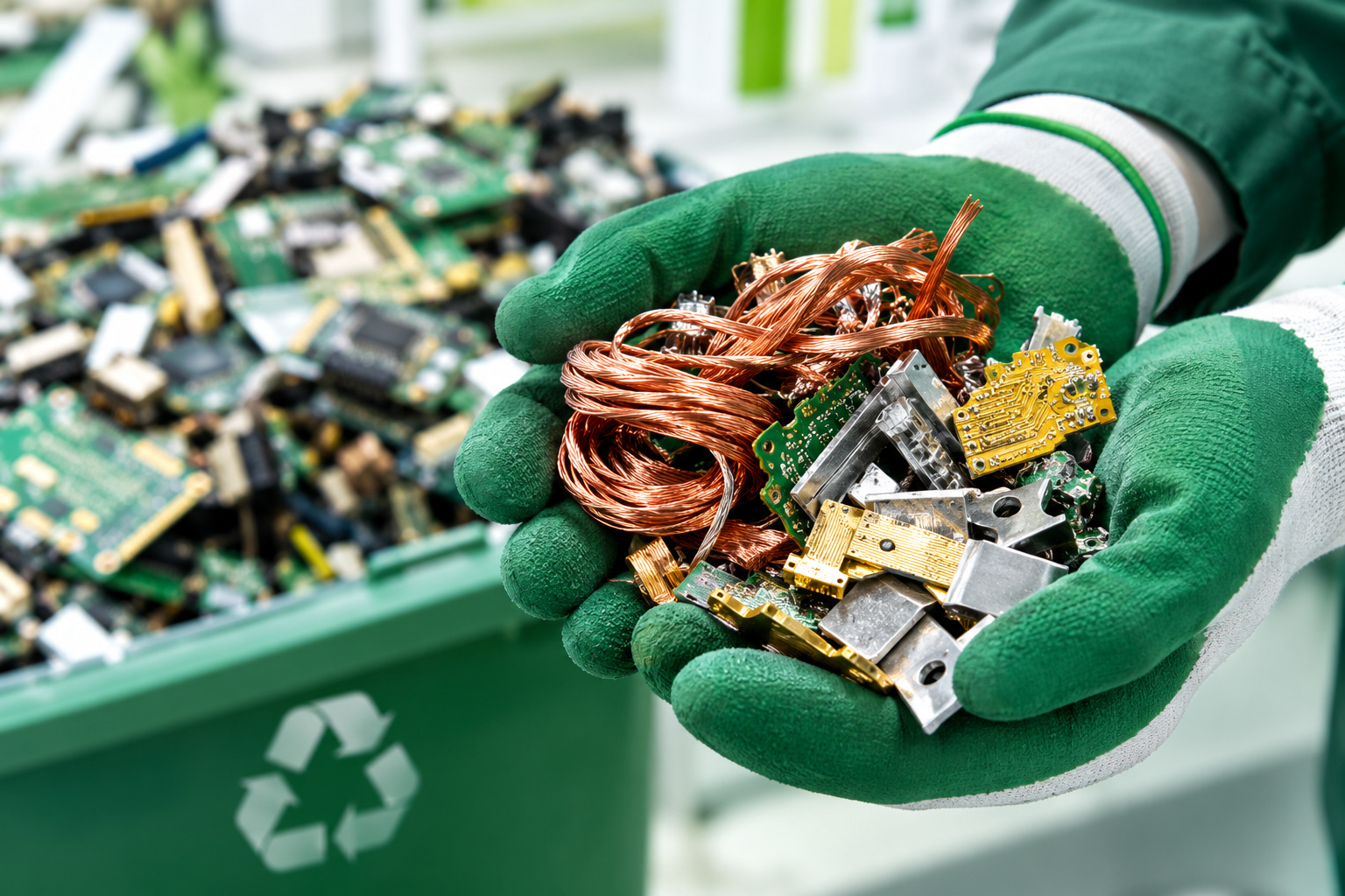 Corporate IT equipment collected for recycling